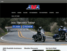 Tablet Screenshot of americanmotorcyclist.com